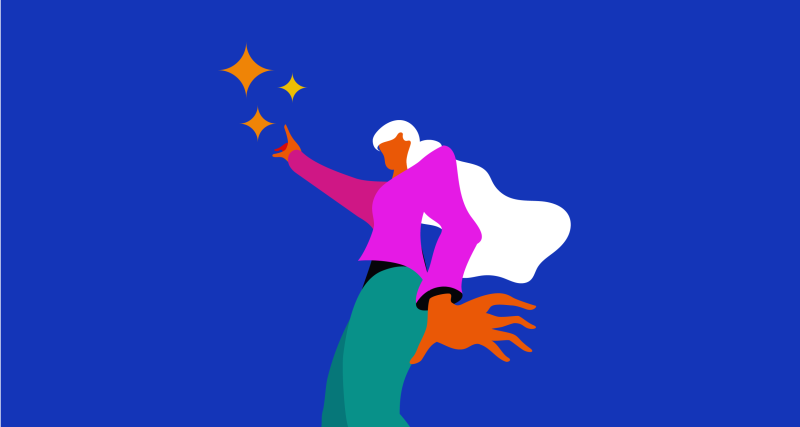 Illustration of a woman dancing